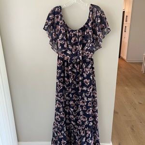 Donna Morgan maxi off the shoulder dress